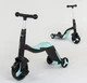 Детский Самокат Беговел Велосипед трансформер 3 в 1 Best Scooter JT 20255 Свет, 8 мелодий, колёса PU Чёрно-Голубой (20255) - изображение 1
