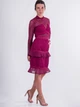 Платье с рюшами и кружевной отделкой True Decadence AS120620-34 XL (79858XL) Бордовый - изображение 1