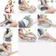 Массажёр роликовый для всего тела с подогревом 4 кнопки Shiatsu Massager of Neck Kneading Бежевый - изображение 7