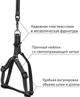 Шлея "Dog Extreme" нейлон. регул. с поводком для котов, кроликов и мор.свинок (ш. 10мм, В:28-40см), Черный (07021) - изображение 3
