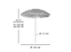 Пляжный зонт с наклоном 2.0 Umbrella Anti-UV Голубой HMD 127-12520356 - изображение 5