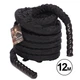 Канат для кроссфита в защитном рукаве BATTLE ROPE Zelart Pro (полипропилен, l-12м, d-3, 8см, черный) (FI-5719-12) - изображение 1