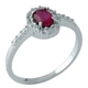 Срібна каблучка з натуральним рубіном 1.19ct, вага виробу 1,95 гр (1959527) - зображення 1