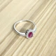 Срібна каблучка з натуральним рубіном 1.19ct, вага виробу 1,95 гр (1959527) - зображення 2