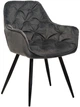 Стул для кухни и гостиной Vetro Mebel M-65 Серый (M-65-grey-velvet/ black) - изображение 1