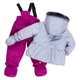 Зимний термокомплект Peluche&Tartine F19M02BF-Frostgray_Batonrouge серебристый с малиновым 82 - 90 см (F19M02BF-Frostgray_Batonrouge-18m) - изображение 2