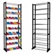 Полка для обуви органайзер на 30 пар обуви с 10 полками Amazing Shoe Rack Черная - изображение 1