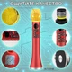 Микрофон Караоке 20 Вт Magic Karaoke L-699 RED Вокальный Беспроводной с двойной Мембраной низких частот Bluetooth 4.0 Колонка 2в1 Модулятор голоса Эхо с голограммой - изображение 10