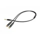 Кабель мультимедийный Jack 3.5mm M to 2 x Jack 3.5mm F (4pin) Cablexpert (CCA-417M) - изображение 1