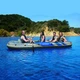 Пятиместная моторно-гребная надувная лодка пвх Intex 68325 Excursion 5 Set (366*168*43) 600 кг с веслами насосом держателем для удочек рыбалка катание - изображение 4