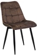 Стул для кухни и гостиной Vetro Mebel N-46 Коричневый (N-46-brown-velvet/ black) - изображение 1