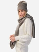Комплект (шапка + шарф) женский SVTR 933 One Size Серый (0933000013) - изображение 2