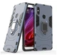 Противоударный чехол Iron Man Ring для Xiaomi Note 5 / Xiaomi Redmi Note 5 PRO бампер бронированный с кольцом под магнит Синий / Сизый / Navy - изображение 1