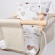 Тканевые подвесные качели Infancy Молочные с коричневыми сердцами - изображение 3