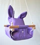 Тканевые подвесные качели Infancy с подушками Фиолетовые - изображение 3