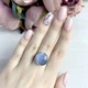 Серебряное кольцо SilverBreeze с кошачим глазом (1955444) 17 размер - изображение 3