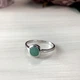 Серебряное кольцо с натуральным изумрудом 0.72ct, вес изделия 2,08 гр (1516904) - изображение 2