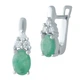 Серебряные серьги с натуральным изумрудом 1.517ct (2011040) - изображение 1