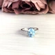 Срібна каблучка з натуральним топазом 3.472ct, вага виробу 3,31 гр (2017370) - зображення 2