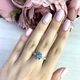 Срібна каблучка з натуральним топазом 3.472ct, вага виробу 3,31 гр (2017370) - зображення 3