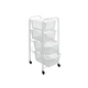 Этажерка METALTEX Miami 4 уровня с корзинами 30x38x83 см белое пластиковое покрытие (341804) - изображение 1