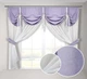 Кухонная занавеска сиреневая Adagio Windows Decor с ламбрекеном в размере 2х1,7м - изображение 1