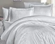 Постельное белье First Choice Jacquard Satin 200х220 Herra White - изображение 1
