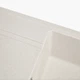 Кухонна мийка кам'яна Модус білий Solid. Гранітна прямокутна з крилом зі штучного каменю раковина - зображення 3