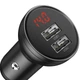 Автомобильное зарядное устройство 2 USB 4,8 А 24 Вт с кабелем 1,2 м USB Type C / Micro USB / Lightning Baseus Dual USB (TZCCBX-0G) черный - изображение 3