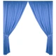 Штори Adagio Windows Decor однотонні блакитні Мішковина 07, 150х270см (2 штори) - зображення 1