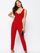 Трикотажный комбинезон на одно плечо ASOS AV010720-7 S (81507S) Красный - изображение 1
