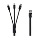 Кабель combo Micro USB + Lightning + Type-C Remax Kerolla RC-094th Колір black - зображення 1