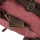 Компактный женский текстильный рюкзак Vintage 20195 Малиновый - изображение 5
