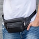 Сумка на пояс бананка чоловіча з натуральної шкіри Vintage leather-20205 Чорна - изображение 13