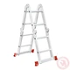 Лестница INTERTOOL LT-0028 алюминиевая мультифункциональная трансформер 4x2 ступ. 2,50 м - изображение 2