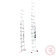 Лестница INTERTOOL LT-0308 алюминиевая 3-х секционная универсальная раскладная 3x8 ступ. 5,09 м - зображення 4