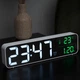Часы настольные электронные зеркальные Losso Premium (GT) LONG с LED подсветкой, белые - изображение 1