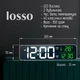 Часы настольные электронные зеркальные Losso Premium (GT) LONG с LED подсветкой, белые - изображение 7