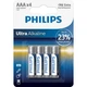 Батарейка Philips AAA LR03 Ultra Alkaline 4 шт для пульта - изображение 1