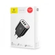Сетевое зарядное устройство Baseus Mirror Lake Intelligent Digital Display 3USB Travel Charger 3.4A Black - изображение 2