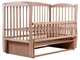 Кровать Babyroom Еліт резьба, маятник, откидной бок DER-6 бук светлый (натуральный) - изображение 2