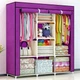 Складной тканевый шкаф для одежды HCX AG Storage Wardrobe 88130 на 3 секции Purple - изображение 1