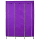 Складной тканевый шкаф для одежды HCX AG Storage Wardrobe 88130 на 3 секции Purple - изображение 4