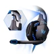 Игровые наушники Kotion Each G2000 с микрофоном и подсветкой Blue - изображение 4