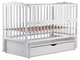 Кровать Babyroom Веселка маятник, ящик, откидной бок DVMYO-3 бук белый - изображение 1