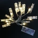 Светодиодная гирлянда с прищепками для фото длина 4м 20 led Warm White на батарейках - изображение 1