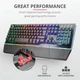 Клавіатура Trust GXT 860 Thura Semi-mechanical RGB Black (21839) USB - зображення 8