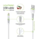 Кабель Intaleo CBFLEXL0 USB - Lightning (M/M), 0.2 м, White (1283126487439) - изображение 2