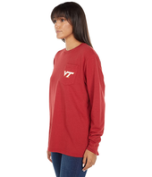 Лонгслив Lauren James Virginia Tech Hokies Soda Wash Tee Maroon, M