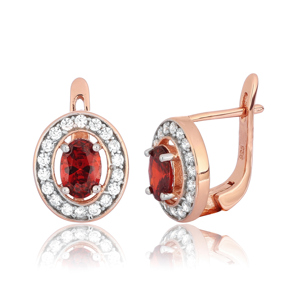 

Серебряные серьги Silvex925 с фианитом (вес 4.5 г) модели СК3ФГ/482